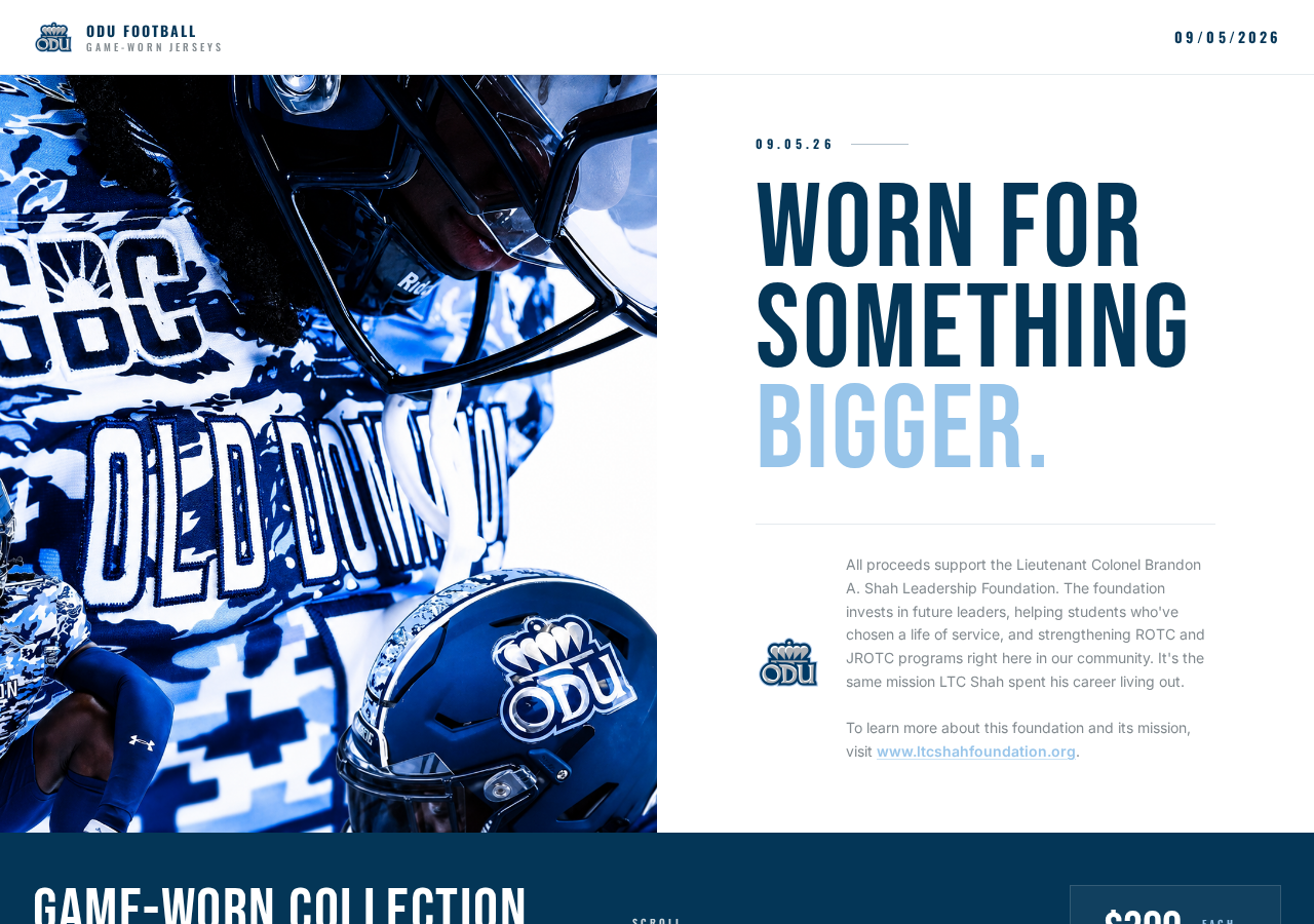 ODU Football Game-Worn Jersey Microsite preview