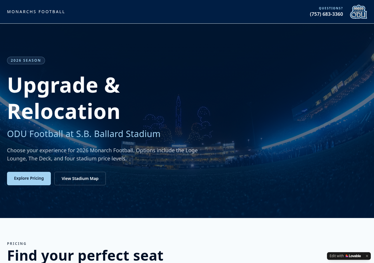 Upgrade & Relocation 2026 Microsite preview